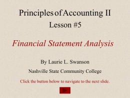 Financial Analysis Presentation - Nashville State Community College