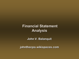 Chapter 4 - Financial Statement Analysis and Forecasting
