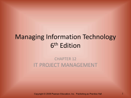 Managing Information Technology 6th Edition