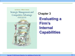 Evaluating a Firm`s Internal Capabilities