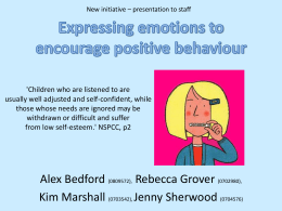 Expressing emotions to encourage positive behaviour