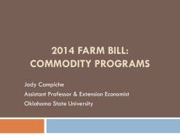 2014 Farm Bill - Oklahoma State University