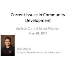 Current Issues in Community Development -PPT