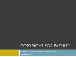 Copyright basics for faculty