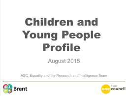 Children and young people profile - Brent Data
