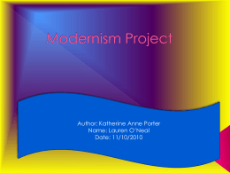 Modernism Project - ChathamCentralEnglish