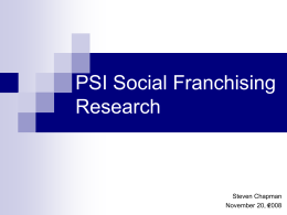 Social Franchising Research