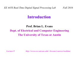 Introduction - The University of Texas at Austin