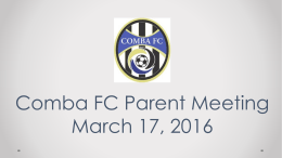 Comba FC Parent Meeting Final
