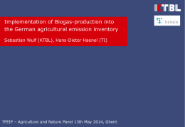 Emissions associated with Biogas production