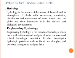 hydrology - basic concepts - wec civilians