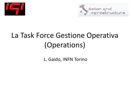 La Task Force Gestione Operativa di IGI - Indico