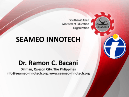 SEAMEO INNOTECH: Ramon Bacani