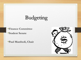 Budgeting - RWU Student Senate