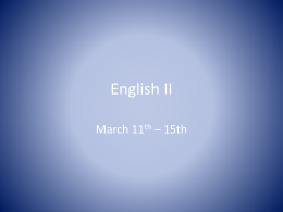 English II March 11