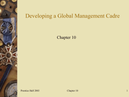 Developing a Global Management Cadre