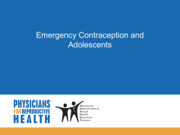 Emergency Contraception - Physicians for Reproductive Health