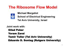 The Ribosome Flow Model: Theory and Applications