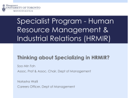 View a PowerPoint presentation on the HRMIR