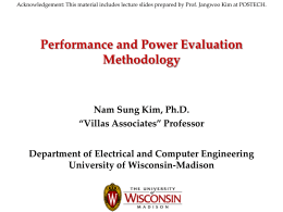 Performance and Power Evaluation Methodology