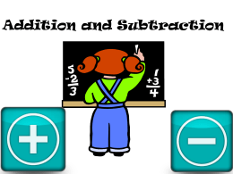 Addition and subtraction in Key Stage 2