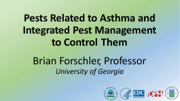 Pests Related to Asthma and Integrated Pest Management to