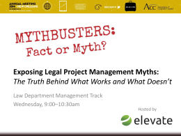 Exposing Legal Project Management Myths