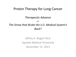 Proton Therapy for Lung Cancer