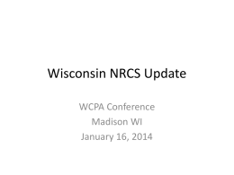 Wisconsin NRCS Update