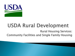 USDA Rural Development - Pennsylvania Downtown Center
