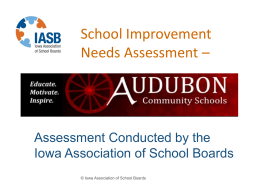 School Improvement Needs Assessment