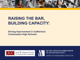 Schools - Policy Analysis for California Education