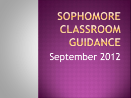 Sophomore Classroom Guidance