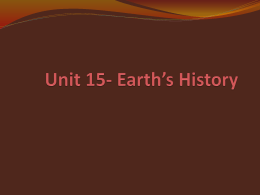 Earth`s History - Mrs. Ellis` Science Class!
