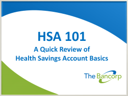 Maximizing Your HSA - The Bancorp