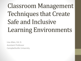 Classroom Management Techniques that Create Safe and Inclusive