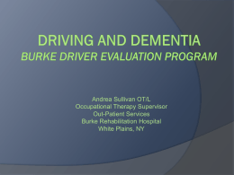 DRIVER EVALUATION PROGRAM OCCUPATIONAL THERAPY
