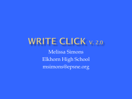 WRITE CLICK v. 2.0 - WritingExtravaganza