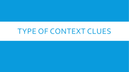 Type of context clues