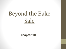 Beyond the Bake Sale - Stanly County Schools