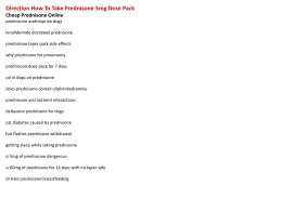 Direction How To Take Prednisone 5mg Dose Pack
