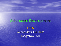 H236 Adolescent Development Shopping Spr 2016
