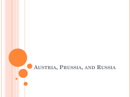 Chapter 4 Austria, Russia, Prussia PPT
