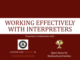 Working with Interpreters