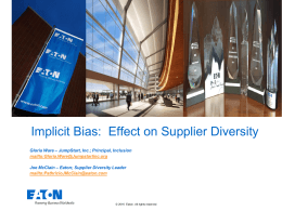 Implicit Bias: Supplier Diversity Impact