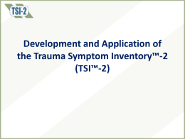 Trauma Symptom Inventory™-2 - PAR