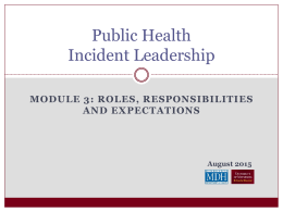 Module 3: Roles, Responsibilities and Expectations