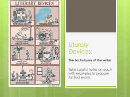 POWERPOINT on literary techniques/devices