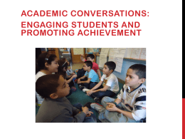 Academic Conversations Accountable Talk