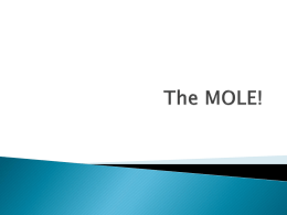 The MOLE! - Chemistry